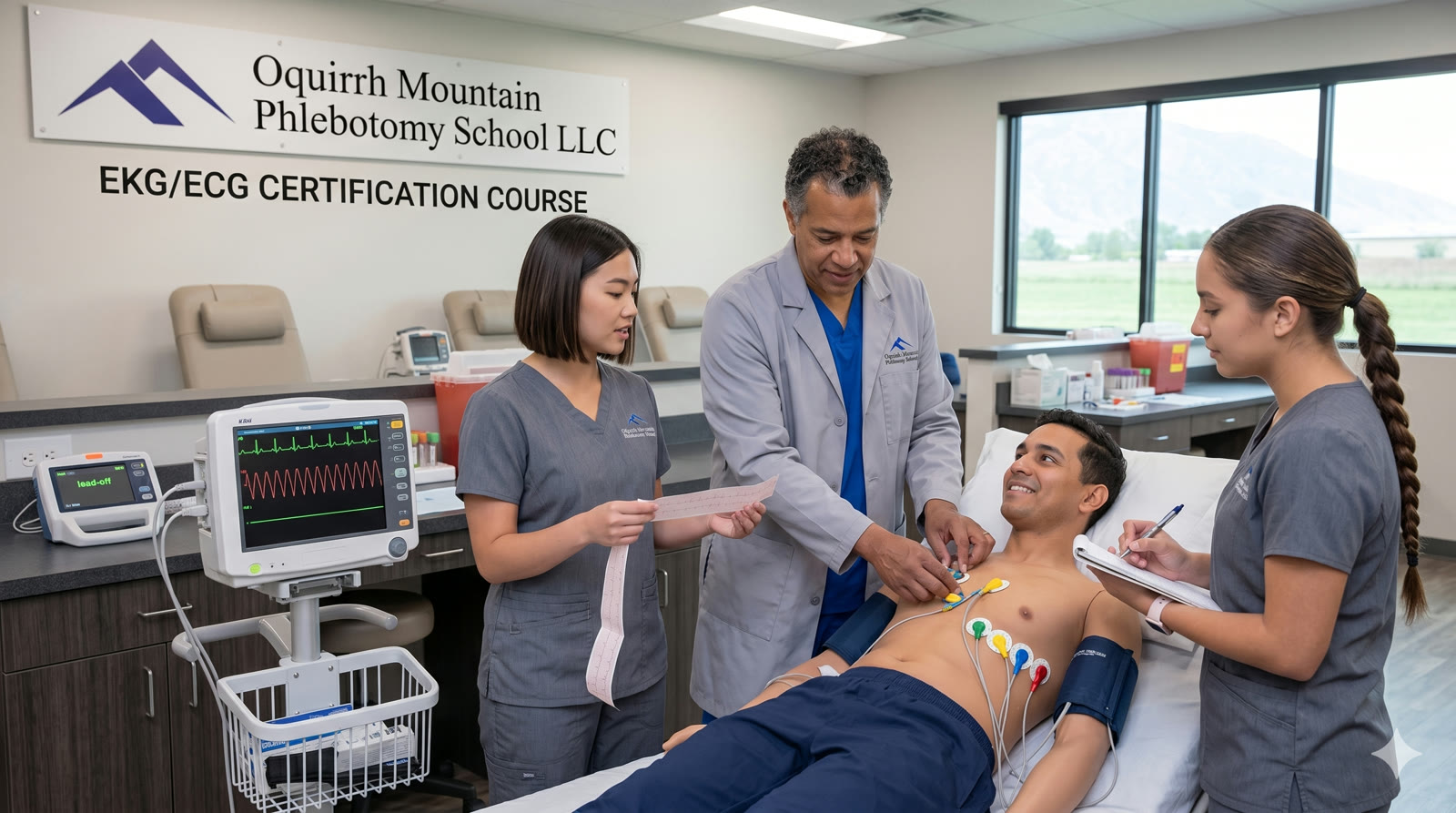 OQMPS EKG ECG certification course training preview.